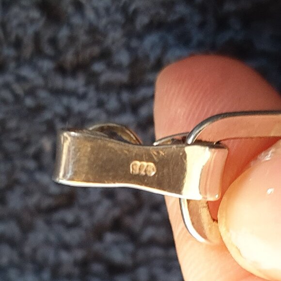 One-of-a-Kind Vintage Genuine Yellow Amber 925 Sterling Silver Cuff Bracelet - Picture 6 of 14